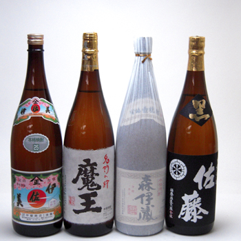 本格芋焼酎 森伊蔵 1800ｍｌ 39,800円本格芋焼酎 伊佐美 1800ｍｌ 6,980円本格芋焼酎 魔王 1800ｍｌ 19,800円本格芋焼酎 佐藤黒 1800ｍｌ 10,500円合計 77,